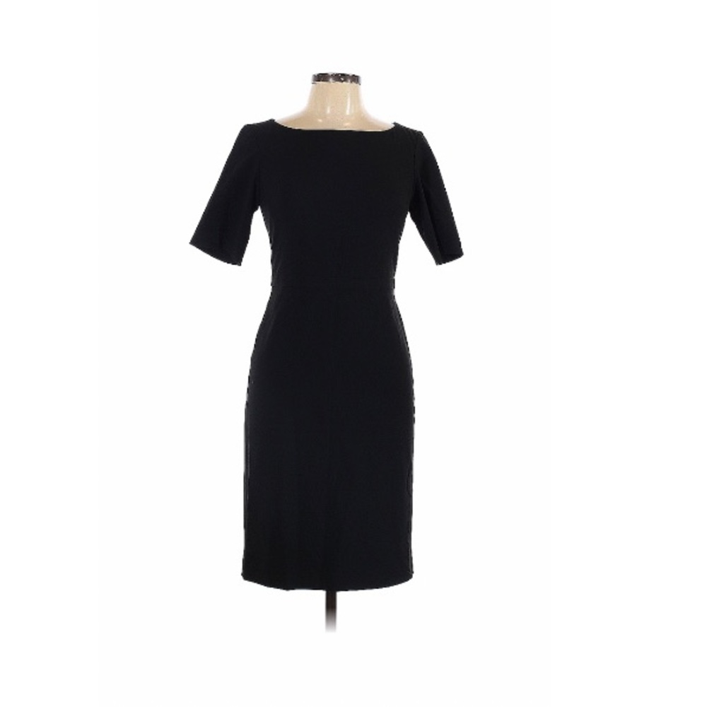 Ann Taylor Short Sleeve Black Business Casual Dress